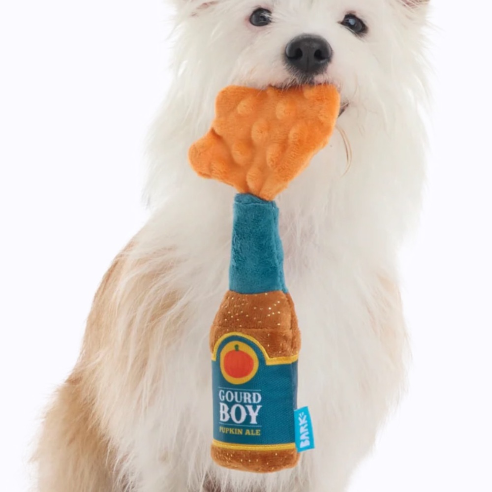 Bark Gourd Boy Beer Plush Dog Toy